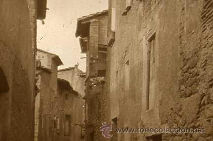 Fotografia antica: FOTO ESTEREOSCOPICA CRISTAL 60X130 ANTIGUA Y REGIA CALLE DE PUEBLO