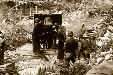 Fotografia antica: FOTO ESTEREOSCOPICA CRISTAL 60X130 PRIMERA GUERRA MUNDIAL CA&Ntilde;ON