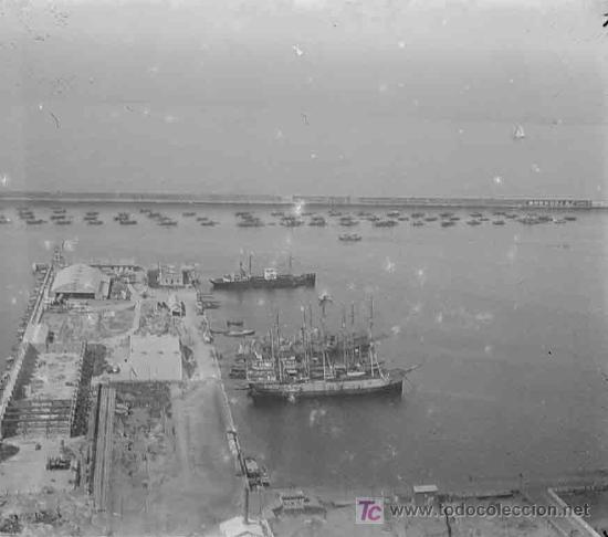 Antique Photography: Puerto de Barcelona. D&aacute;rsena central. Barcos, escollera. Interesante foto. Circa 1925