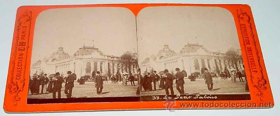 Fotografia antica: ANTIGUA FOTOGRAFIA ESTEREOSCOPICA DE LA PETIT PALAIS - PARIS - MIDE 18 X 9 CMS - COLECCION E.H. PARI