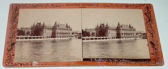 Fotografia antiga: ANTIGUA FOTOGRAFIA ESTEREOSCOPICA DE LA EXPOSITION UNIVERSELLE 1900 - PAVILLON DE LA VILLE DE PARIS