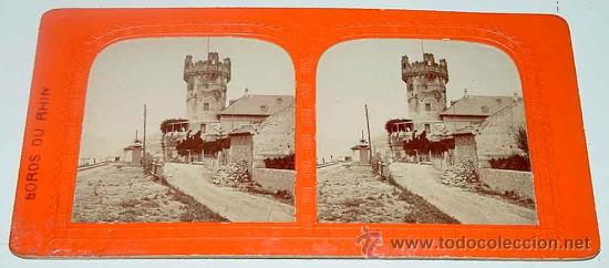 Photographie ancienne: ANTIGUA FOTOGRAFIA ESTEREOSCOPICA DE SUIZA - BORDS DU RHIN - MIDE 18 X 9 CMS.