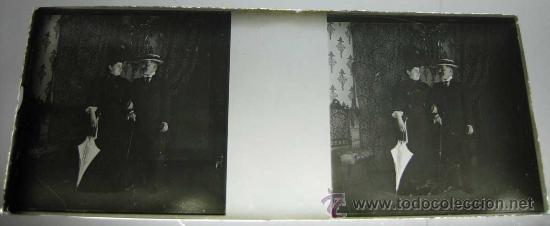 Fotografia antica: ANTIGUA ESTEREOSCOPIA DE CRISTAL, POSITIVO - PAREJA - MIDE 10,5 X 4,3 CMS.