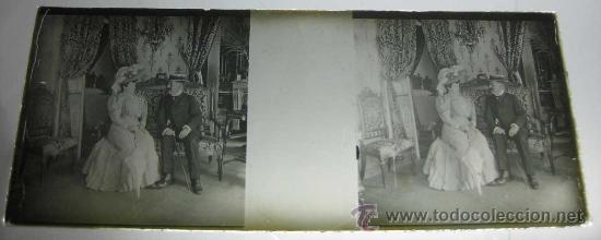 Fotografia antica: ANTIGUA ESTEREOSCOPIA DE CRISTAL, POSITIVO - PAREJA - MIDE 10,5 X 4,3 CMS.