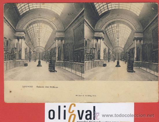 Photographie ancienne: ESTEREOSC&Oacute;PICAS -Luvre-galeria rubens140x60 - 1900- edic.Heliotypie-paris-ver dorso
