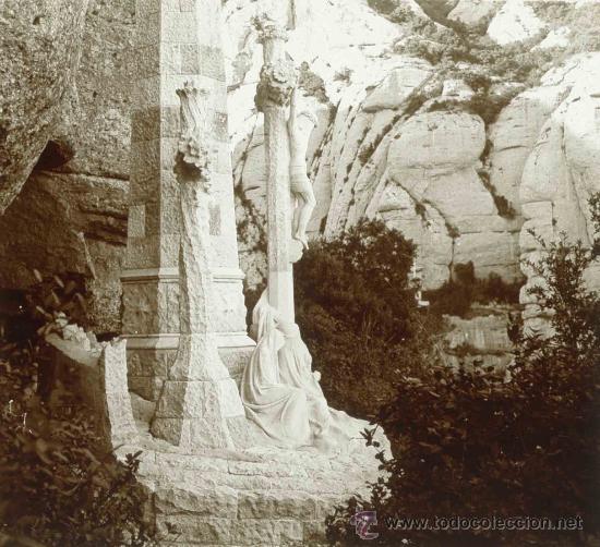 Antique Photography: Montserrat. Semana Santa. V&iacute;a Crucis. Escultura y paso desaparecida. c.1913