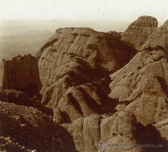 Fotografia antica: Montserrat. Cims de Sant Jeroni, direcci&oacute; mig-jorn. Impresionante vista. c.1913