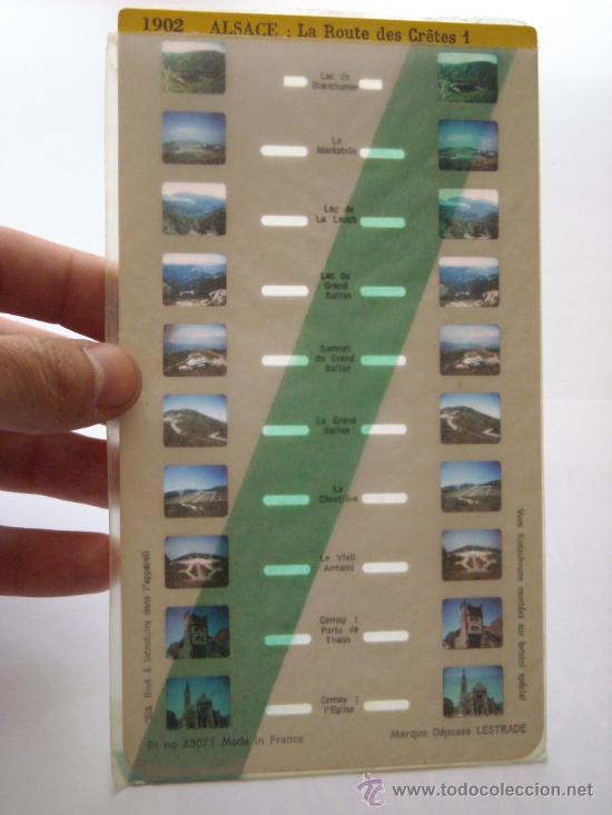 Fotograf&iacute;a antigua: Tira 10 fotografias estereoscopicas Lestrade en color Alsace La Route des cretes 1