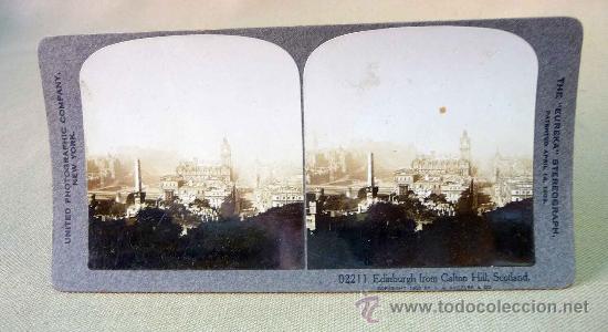 Antique Photography: FOTOGRAFIA, ESTEREOSCOPICA, EDIMBURGO FROM CALTON HILL, SCOTLAND, 1903