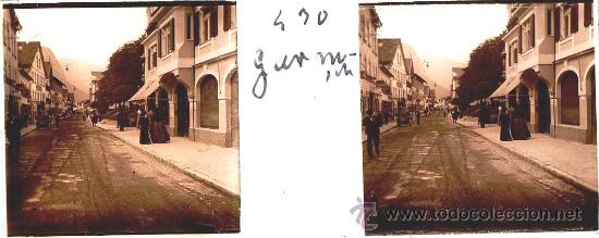 Fotografia antica: ANTIGUA FOTOGRAFIA ESTEREOSCOPICA DE CRISTAL DE Garmisch - Partenkirchen - ALEMANIA - MIDE 10,5 X 4,