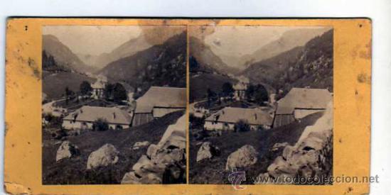 Antique Photography: Esterosc&oacute;pica. Albumina. Una vista de Suiza.
