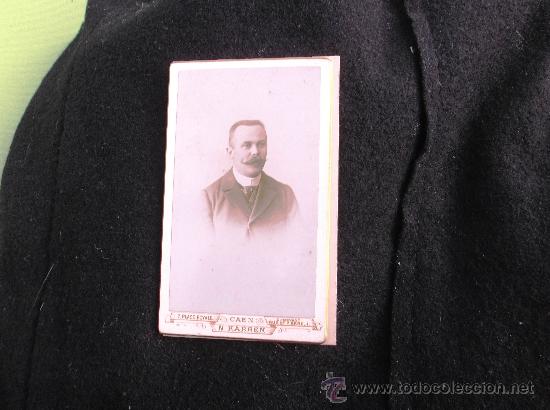 Fotografia antiga: RETRATO CABALLERO CON BONITO BIGOTE. CIRCA 1900.N. KARREN. CAEN. FRANCIA.