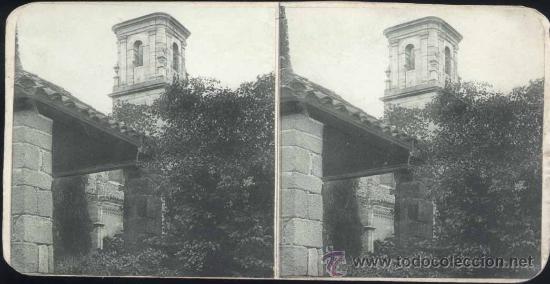 Fotograf&iacute;a antigua: SIERRA DE GUADARRAMA-MONASTERIO DEL PAULAR-VISTA DE LA TORRE DESDE EL JARDIN