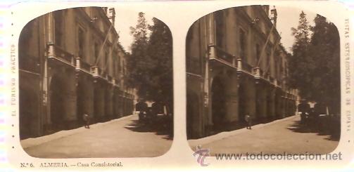 Fotograf&iacute;a antigua: FOTOGRAFIA ESTEORCOSPICA ALMERIA CASA CONSISTORIAL