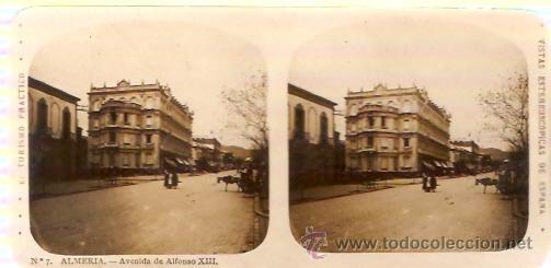 Fotograf&iacute;a antigua: FOTOGRAFIA ESTEORCOSPICA ALMERIA AVENIDA ALFONSO XIII