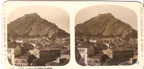 Fotograf&iacute;a antigua: FOTOGRAFIA ESTEORCOSPICA JAEN CERRO DE SANTA CATALINA
