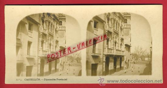 Fotografia antica: FOTOGRAFIA ESTEREOSCOPICA, FOTO, CASTELLON , DIPUTACION PROVINCIAL , ORIGINAL ,S59