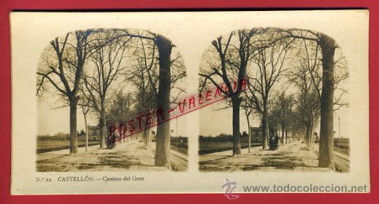Fotografia antica: FOTOGRAFIA ESTEREOSCOPICA, FOTO, CASTELLON , CAMINO DEL GRAO , ORIGINAL ,S68