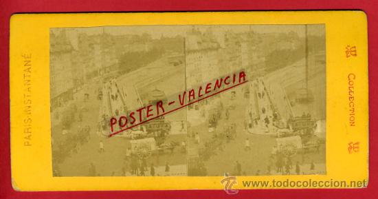 Antique Photography: FOTOGRAFIA ESTEREOSCOPICA, FOTO, PARIS , MUELLE GRANDES AGUSTINOS , ORIGINAL ,S92