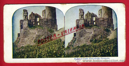 Antique Photography: FOTOGRAFIA ESTEREOSCOPICA, FOTO, ALEMANIA , CASTILLO EHRENFELDS , ORIGINAL ,S97