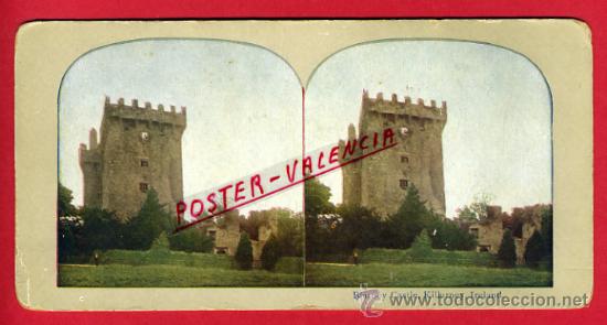 Antique Photography: FOTOGRAFIA ESTEREOSCOPICA, FOTO, BLARNEY CASTILLO KILLARNEY IRLANDA , ORIGINAL ,S113