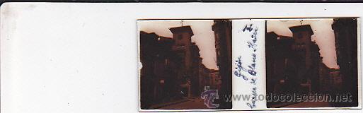Fotograf&iacute;a antigua: FOTOGRAFIA ESTEREOSCOPICA CRISTAL GIJON CALLE DE BLASCO IBA&Ntilde;EZ