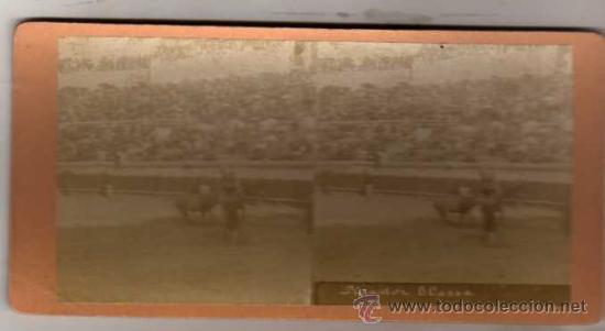 Photographie ancienne: Esteroscopica. Tema taurino. Toros. Picador. No figura fotografo.