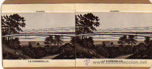 Fotografia antica: ESTEROSCOPICA. WOODBURY TIPO. Aranchon La Passerelle.