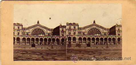 Fotografia antica: ESTEROSCOPICA. Francia. Paris Estacion de tren. Gare du nort.