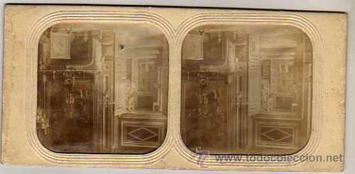 Fotografia antica: ESTEROSCOPICA. Tissue o transparente. Residencias Imperiales. Fontainebleau