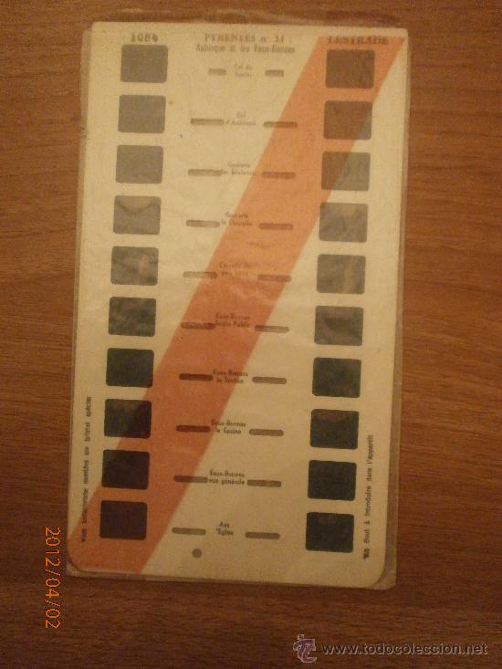 Fotografia antiga: CARTON DIAPOSITIVAS STEREOSCOPE LESTRADE PYRENEES N&ordm;4