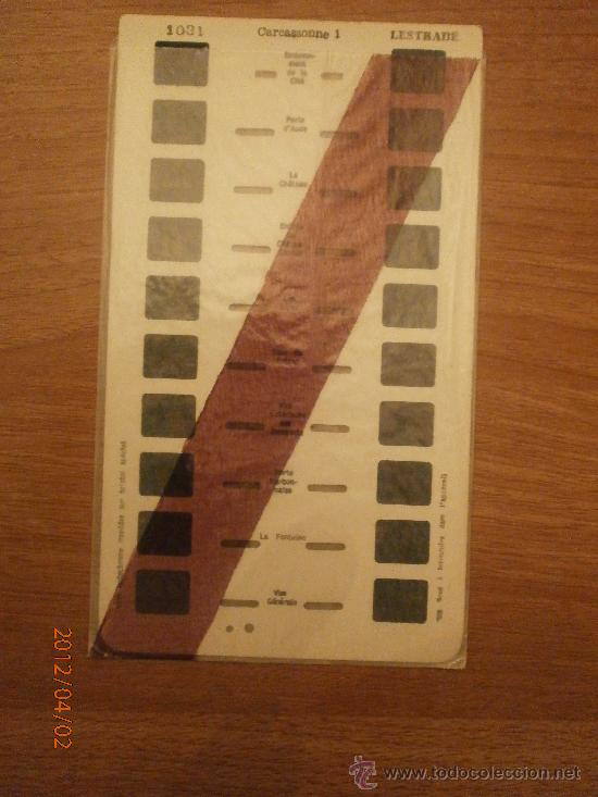 Fotografia antiga: CARTON DIAPOSITIVAS STEREOSCOPE LESTRADE CARCASSONNE N&ordm; 1