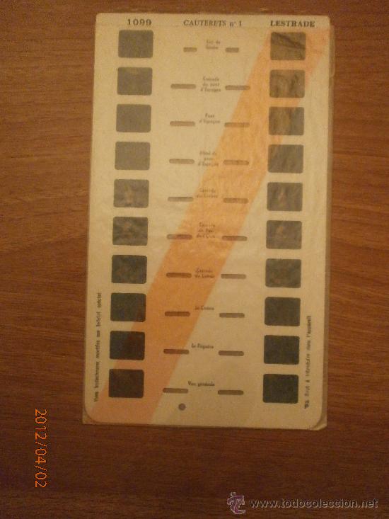 Fotograf&iacute;a antigua: CARTON DIAPOSITIVAS STEREOSCOPE LESTRADE CAUTERETS N&ordm; 1