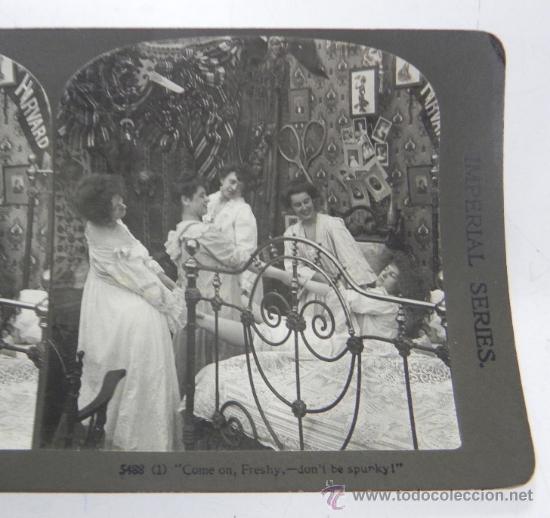 Antique Photography: ANTIGUA FOTOGRAFIA ESTEREOSCOPICA, N. 5488, VAMOS NOVICIA, NO SEAS PEREZOSA, PRINCIPIOS DE SIGLO XX,