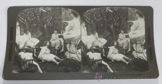 Antique Photography: ANTIGUA FOTOGRAFIA ESTEREOSCOPICA, N. 5490, CONTANDO HISTORIAS A MEDIA NOCHE, PRINCIPIOS DE SIGLO XX
