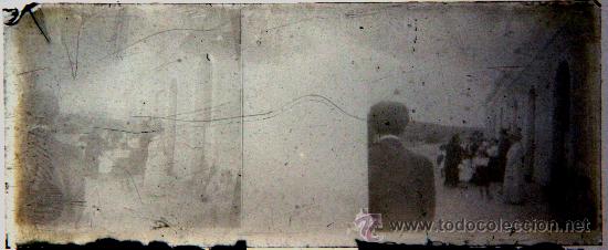 Fotografia antiga: NUMULITE C026 Cristal estereosc&oacute;pico Estaci&oacute;n ? Imagen anitgua animada &eacute;poca Tren ? Autob&uacute;s ?