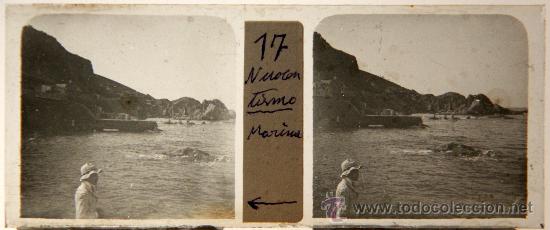 Fotografia antiga: NUMULITE CRI029 Cristal Estereosc&oacute;pico Marina Costa Brava ? Mujer primer plano