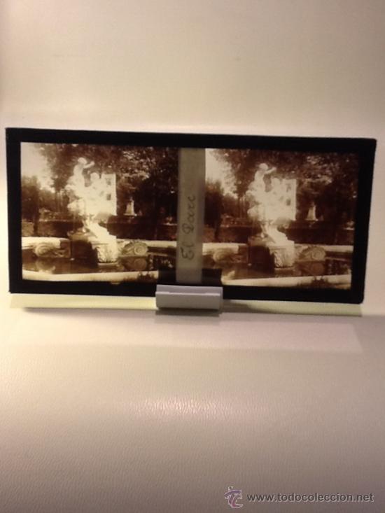 Alte Fotografie: Placa Estereoscopica Cristal (Foto Barcelona El Parc1)