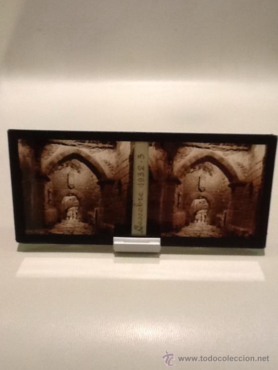 Alte Fotografie: Placa Estereoscopica Cristal (Foto Pessebre 1932)