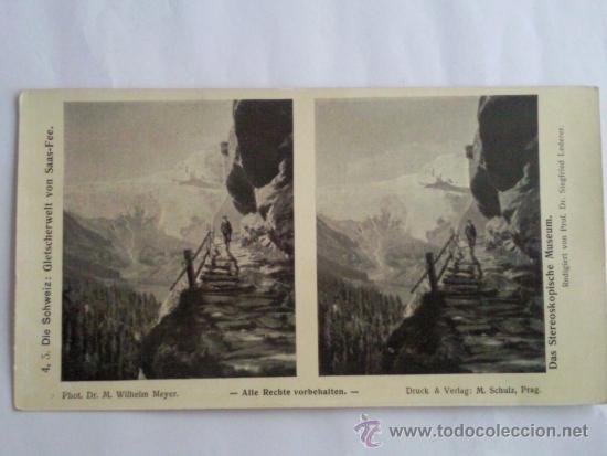 Fotografia antiga: ANTIGUA FOTOGRAFIA SUIZA, GLETSCHERWELT VON SAAS-FE