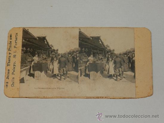 Fotografia antiga: (M-ALB2) ESTEREOSCOPICA - LES BARAQUES DE PAIN D'EPICES, JAIME YBERN Y PINOS
