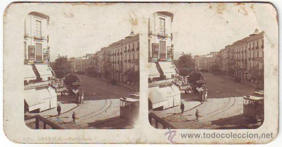 Fotograf&iacute;a antigua: GRANADA. PUERTA REAL - Foto 1