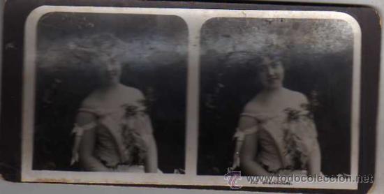 Fotografia antiga: Estereoscopica  132 Genrebilder. Se&ntilde;ora. Artista.