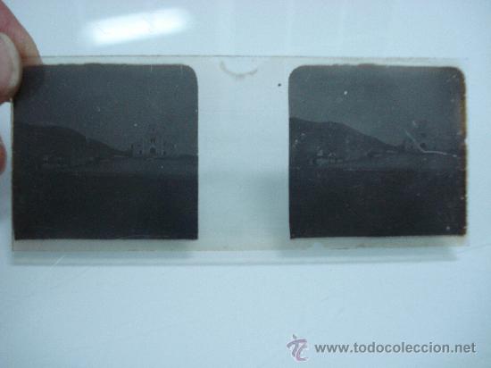 Fotograf&iacute;a antigua: Fotografia Estereoscopica Castillo de ? A&ntilde;o 1920s - Cristal Positivado
