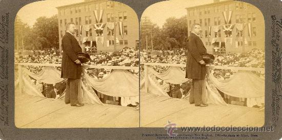 Fotografia antica: EEUU, DELICIOSA VISTA PRESIDENTE THEODORE ROOSEVELT 1.902