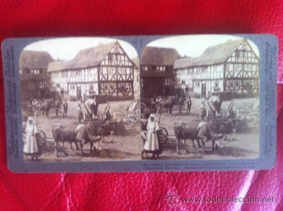 Fotografia antiga: Foto estereoscopica de papel, BETZIESDORF- ALEMANIA- GERMANY - photo original