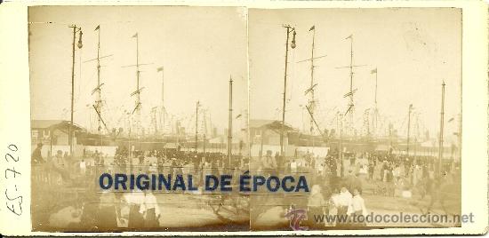 Fotografia antica: (ES-720)FOTOGRAFIA ESTEREOSCOPICA DE BARCELONA-PUERTO