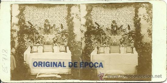 Fotografia antica: (ES-718)FOTOGRAFIA ESTEREOSCOPICA DE MOLLET-ALTAR.ARCHIVO ROS I SALLENT???