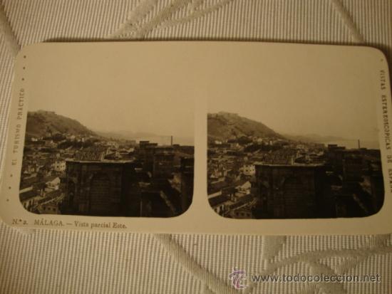 Fotograf&iacute;a antigua: ANTIGUA FOTOGRAFIA VISTA ESTEREOSCOPICA ORIGINAL ESPA&Ntilde;A, MALAGA, ES DE P.P.S.XX 100X100 ORIGINAL.