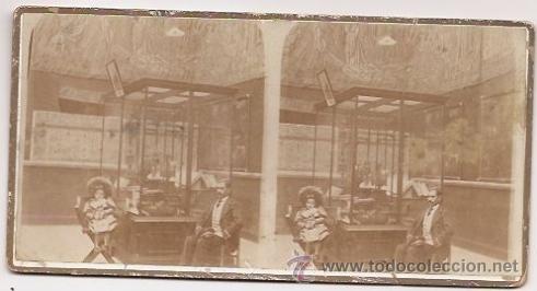 Antique Photography: Antigua foto estereosc&oacute;pica sin determinar. Soporte de cart&oacute;n. 16 por 8 cent&iacute;metros